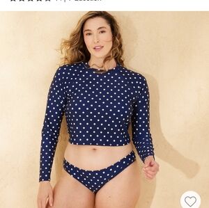 Shade & Shore Long Sleeve Rash Guard Swim TOP ONLY